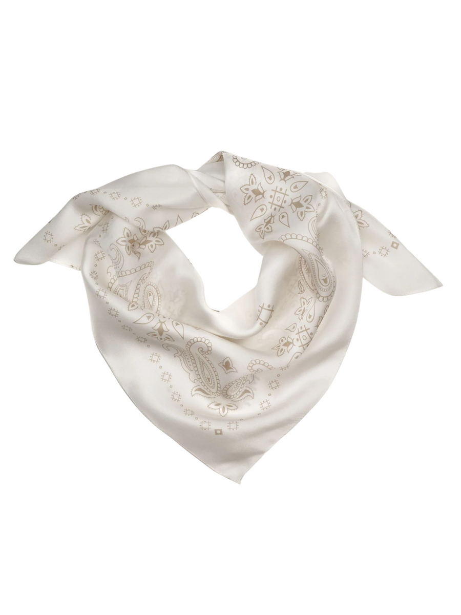 The Western Ivory Silk Scarf – Platform LA