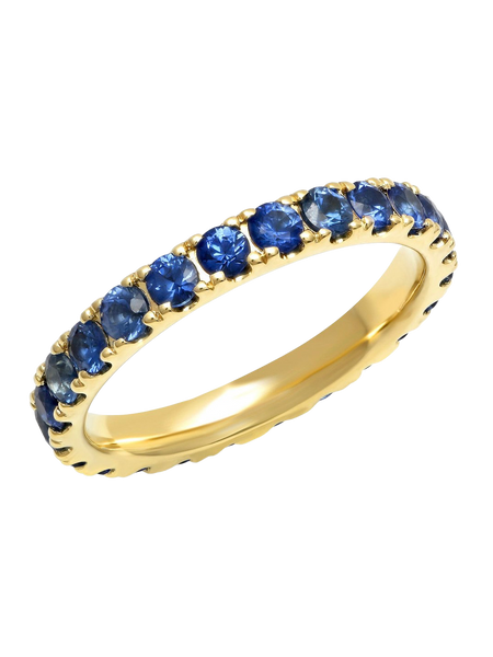 Large Blue Sapphire Eternity Band