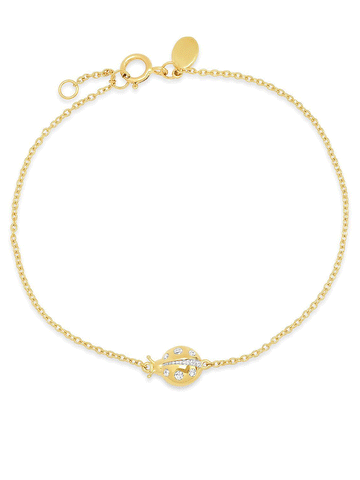 Eriness Diamond Crawling Ladybug Bracelet